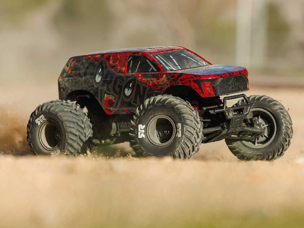 Arrma 1/10 Gorgon 223S 2Wd Rtr Monster Truck, Red/Black