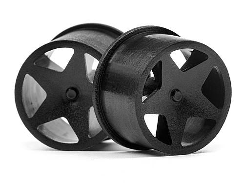 HPI Q32 Super Star Wheel Set F/R (Blk/18X10/18X14/4Pcs
