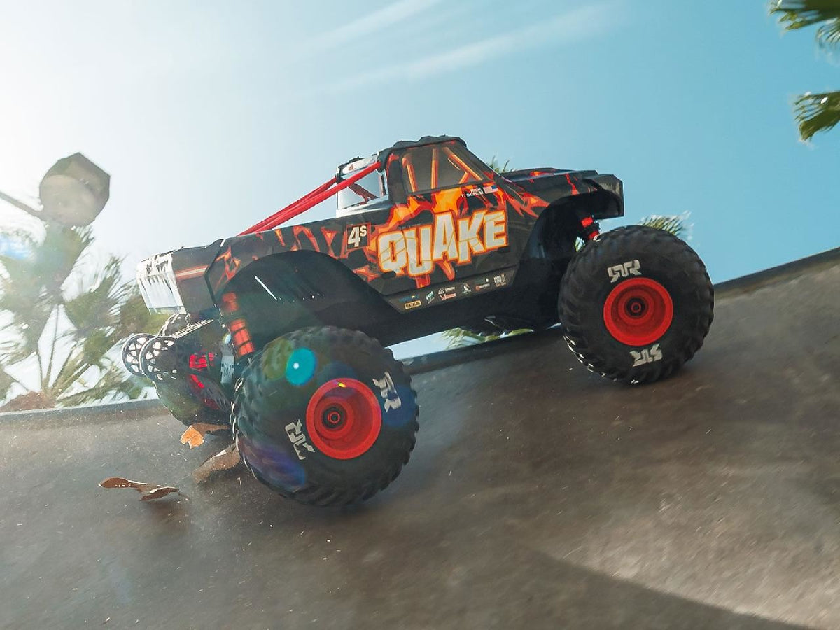 Arrma 1/8 Quake 4S Dsc 4X4 Rtr Monster Truck, Black/Red