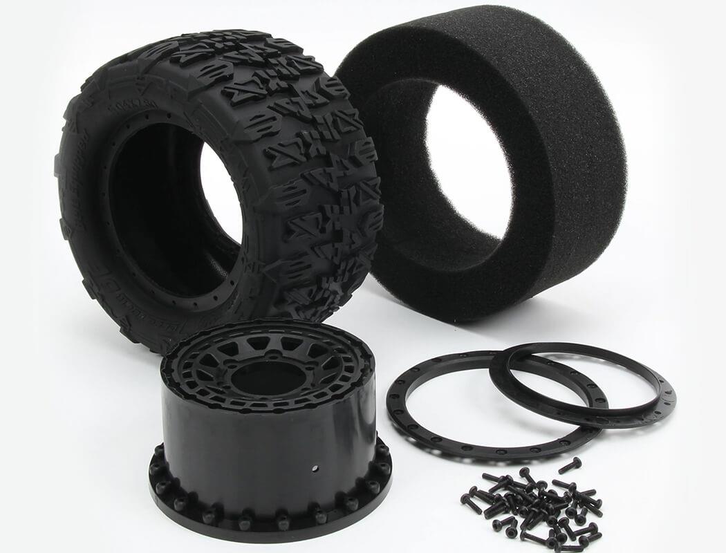 METHOD TERRAFORM BELTED 1/10MT TYRES ON ARRAY BEADLOCK RIMS