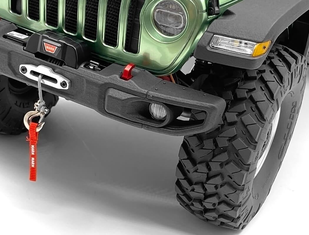 RC4WD OEM WIDE FRONT WINCH BUMPER W/ STEERING GUARD FOR AXIAL 1/10 SCX10 III JEEP (GLADIATOR/WRANGLE