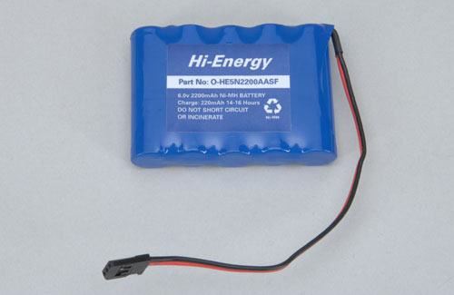 Hi-Energy 6V 2200mAh Ni-MH Rx Pack (Flat)