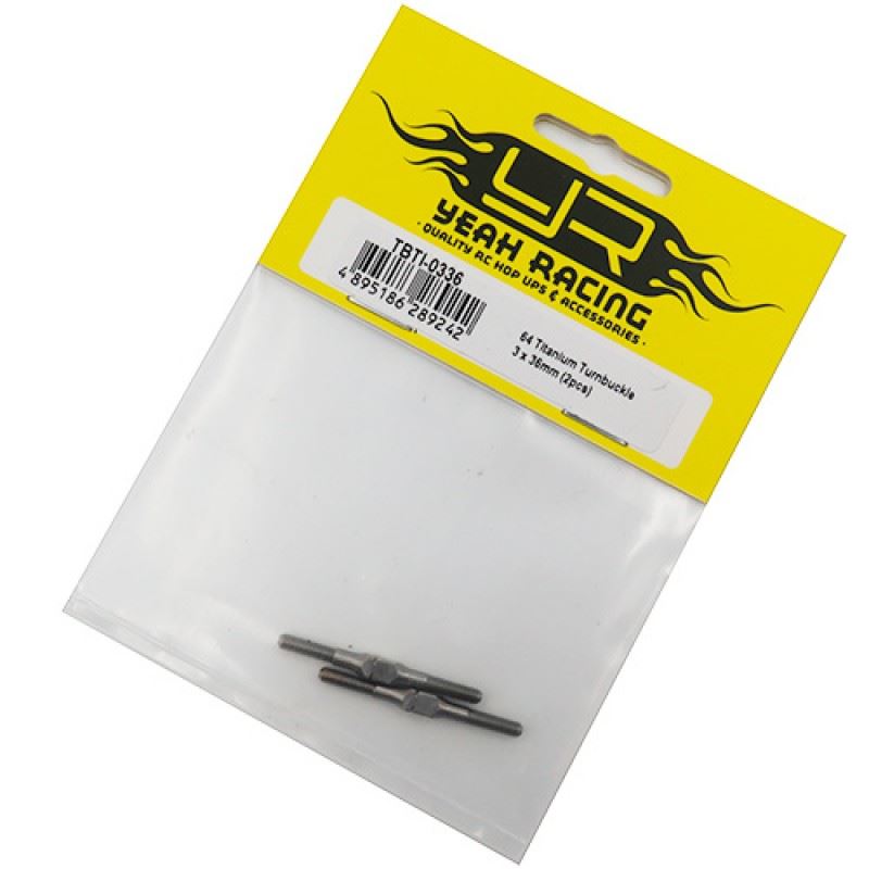 Yeah Racing 64 Titanium Turnbuckle 3x36mm 2pcs
