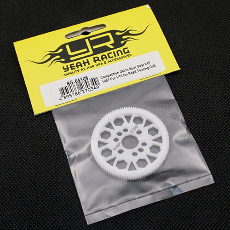 Yeah Racing Competition Delrin Spur Gear 64P 106T For 1/10 On Road Touring Drift