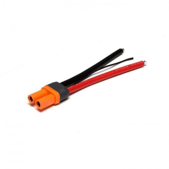 Spektrum IC5 Battery Connector 4" / 100mm: 10 AWG (SPMXCA505)