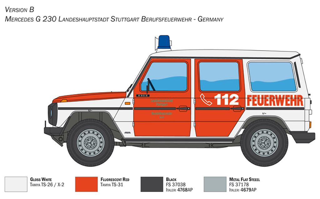 Italeri Mercedes G230 Feuerwehr