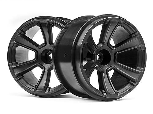 HPI 6-Shot Mt Wheel (Black/2Pcs)