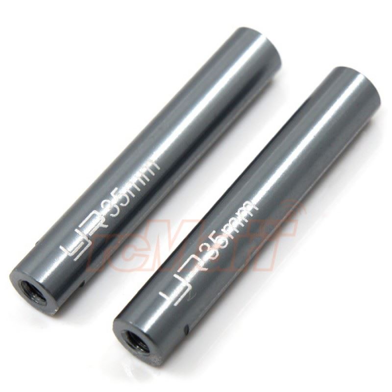 Yeah Racing Threaded Aluminum M3 Link Pipe 6X35mm 2pcs GunMetal