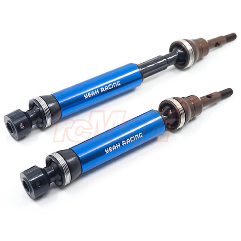 Yeah Racing HD Tool Steel Front Universal Drive Shafts for Traxxas 1/10 Slash Stampede 4X4 Blue