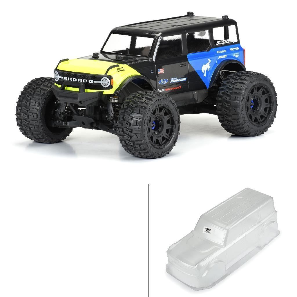 Proline 1/8 2021 Ford Bronco Clear Body: Maxx, E-Revo 2.0