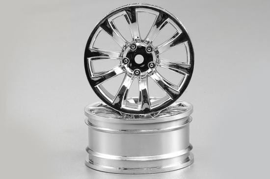 KILLERBODY WHEEL 3MM OFFSET CHROME 10-SPOKE 1/10 TC (4)