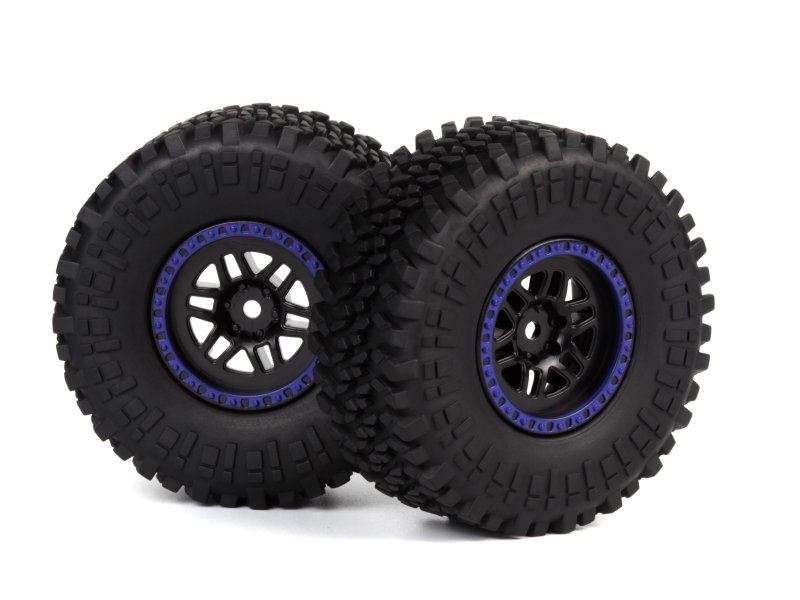 Assembled Wheel & Tyre (Blue/2Pcs)