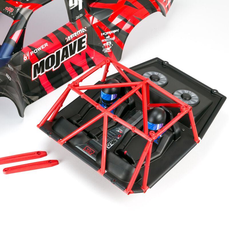 Arrma Mojave V2 6s 4WD BLX Red/Black Desert Truck with Spektrum Firma - ARA7604V2T2