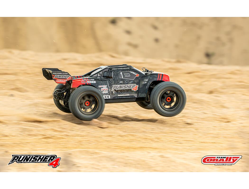 Corally Punisher 4 Brushless 4S Basher Truck Rtr - Red