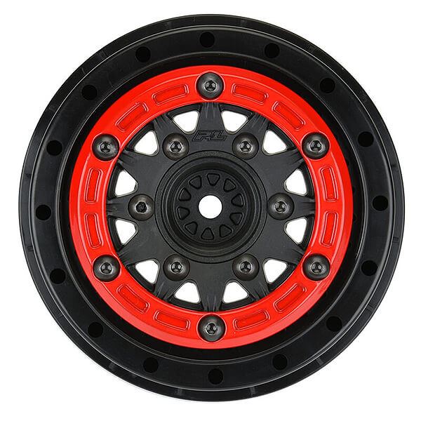 Proline Raid 2.2/3.0  Red/Blk Beadloc 6X30 Hex Sc Wheels
