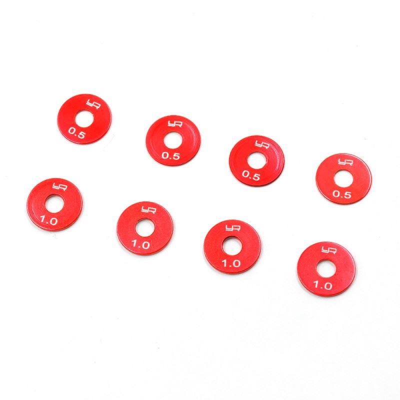 Yeah Racing Aluminum Wheel Spacer 0.5 1.0 Set 8pcs