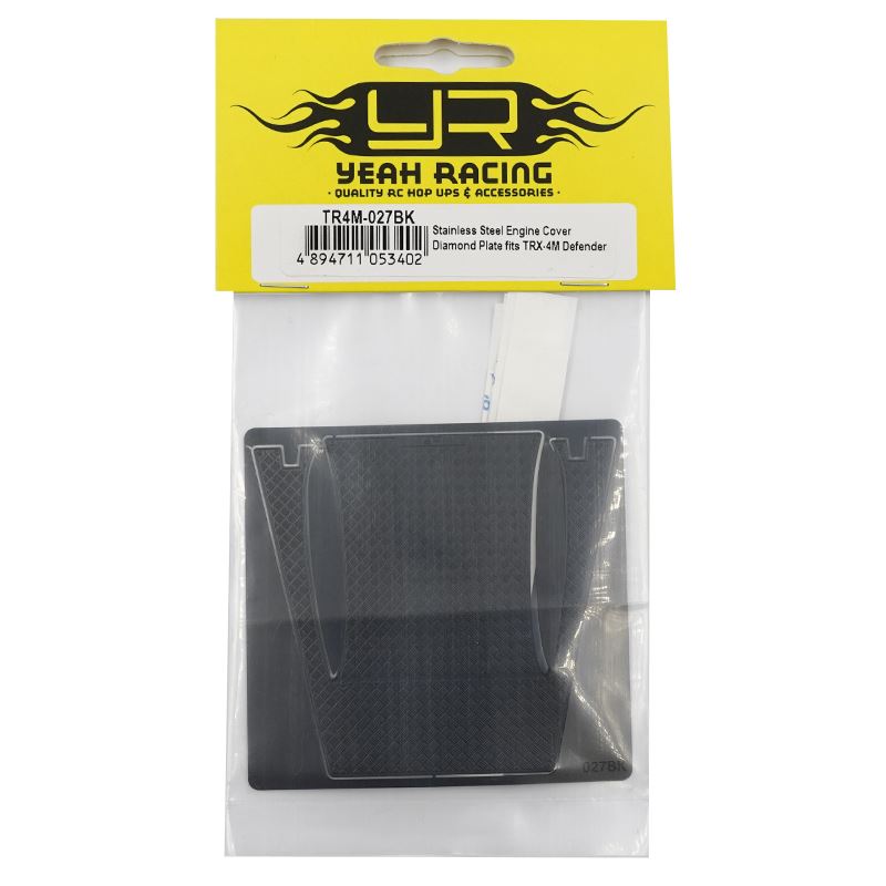 Yeah Racing Stainless Steel Engine Cover Diamond Plate fits TRX-4M Defender
