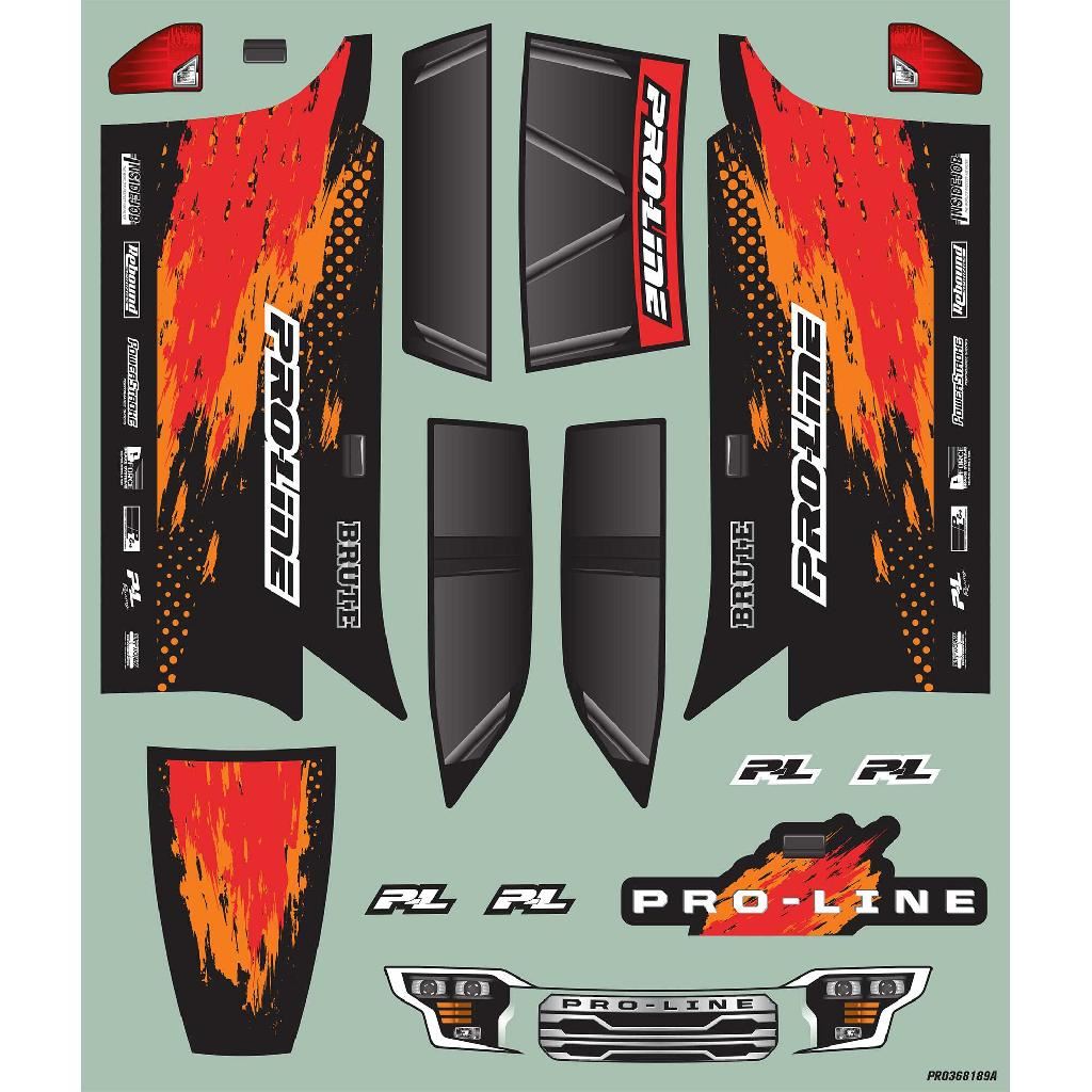 Pro-Line 1/16 Pre-Cut Truck Body Tough Color Black: Traxxas Mini Maxx