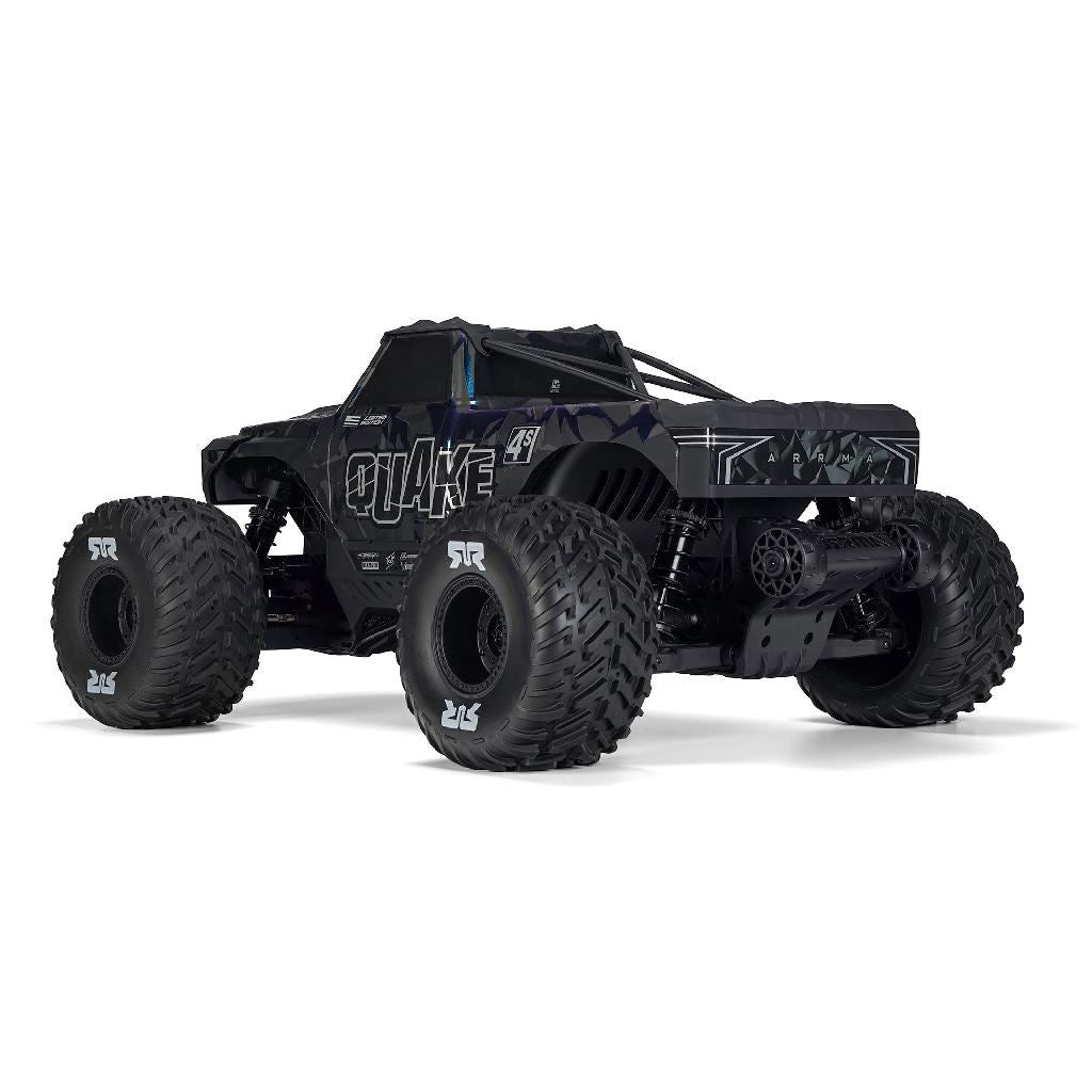 Arrma 1/8 Quake 4S Dsc 4X4 Rtr Monter Truck, Le Black/Pearl