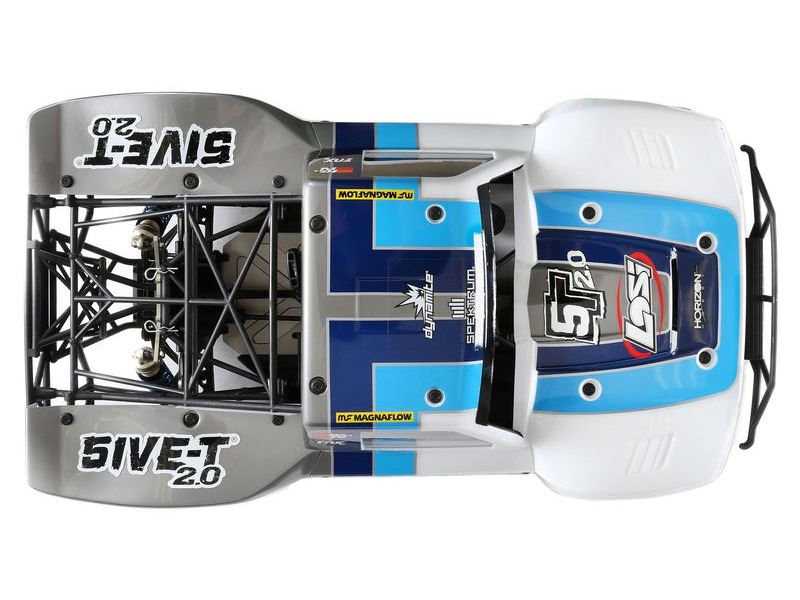 Losi 5IVE-T 2.0 V2: 1/5 4wd SCT Gas BND: Gry/Blu/Wht