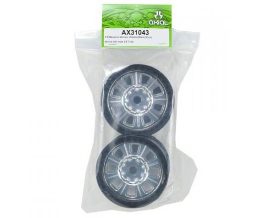 Axial 3.8 Raceline Monster Wheels (Chrome/Black) (2pcs)