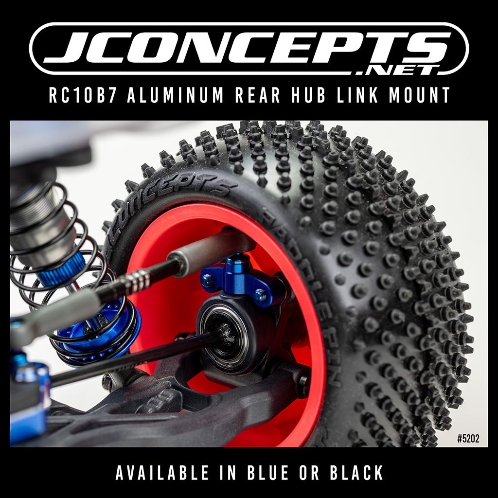 Rc10B7 Aluminum Rear Hub Link Mount - Black