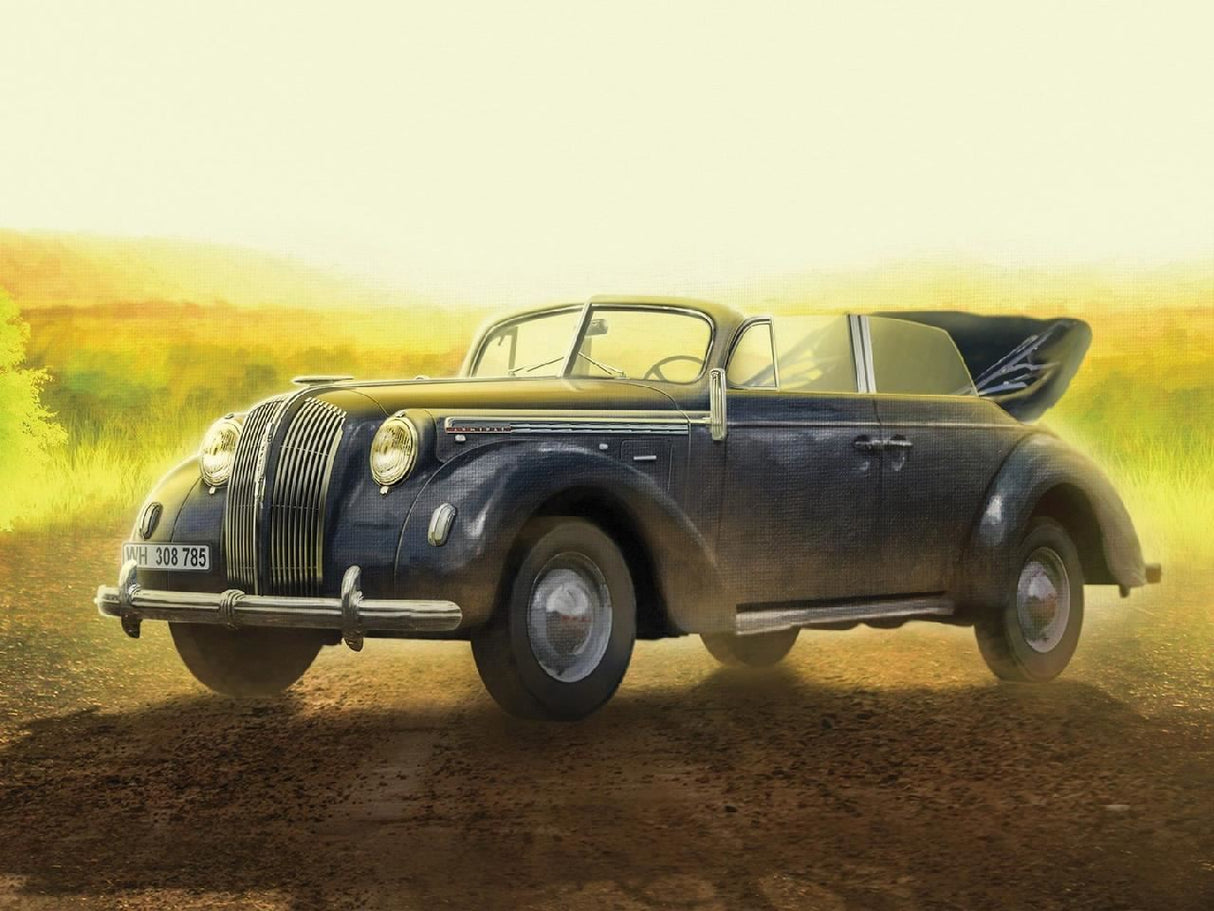 Icm Admiral Cabriolet, Wwii German Staff Car With 4 Figures