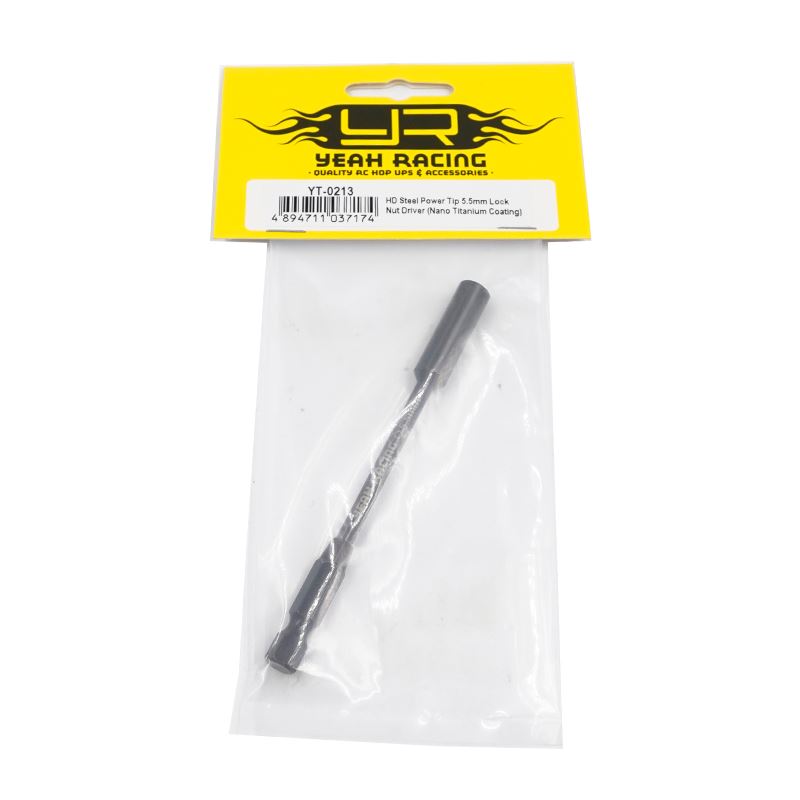 Yeah Racing HD Steel Power Tip 5.5mm Lock Nut Driver (Nano Titanium Coating)