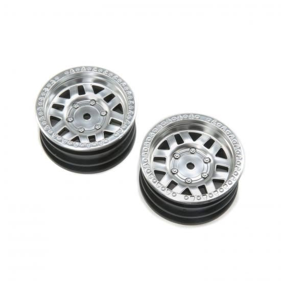 Axial 1.9 KMC Machete Wheel - Satin Silver (2pcs)