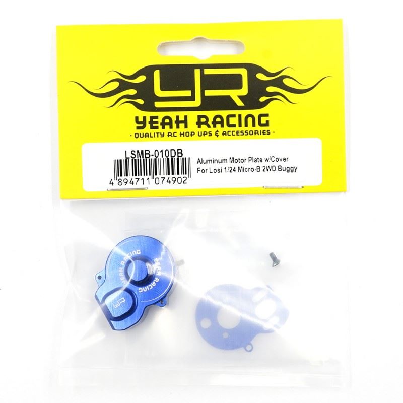 Yeah Racing Aluminum Motor Plate W/Cover For Losi 1/24 Micro-B 2Wd Buggy / 1/28 Micro-T Truck