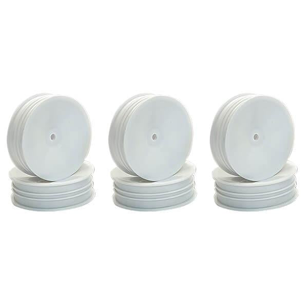 CENTRO 1/10 DISHED BUGGY FRONT 2WD WHEEL WHITE - 3 PAIRS