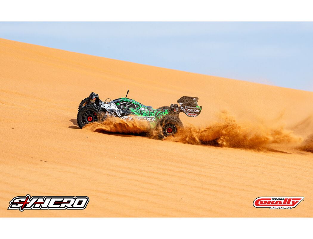 Corally Syncro-2 1/8 Brushless 3-4S Basher Buggy Rtr - Green
