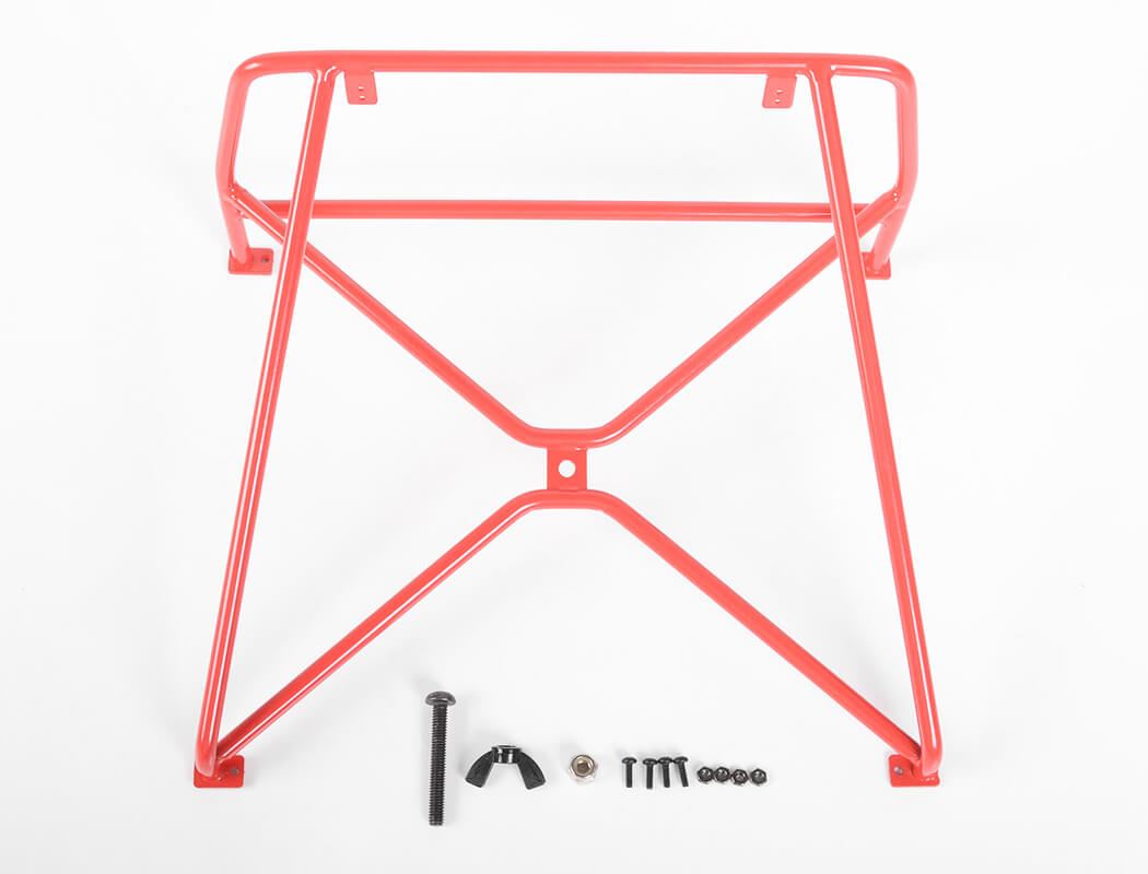 RC4WD ROLL BAR RACK W/SPARE MOUNT FOR RC4WD CHEVY BLAZER BODY (RED)