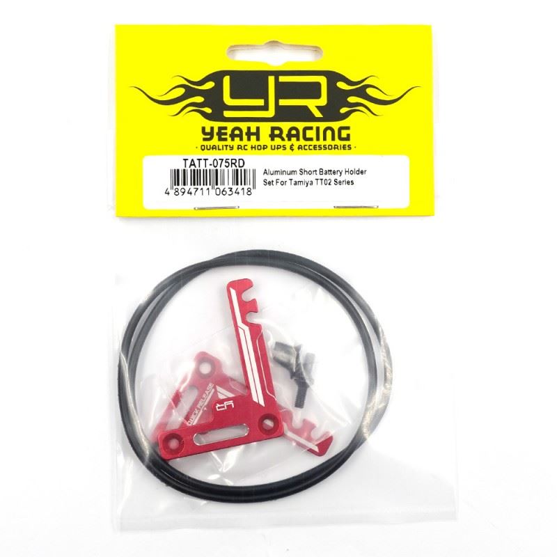 Yeah Racing Aluminum Short Battery Holder Set For Tamiya Tt02 Series