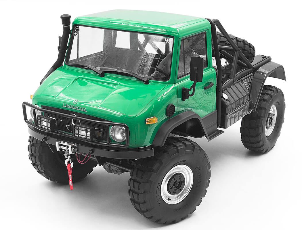 RC4WD RANCH STEEL FRONT WINCH BUMPER W/ LIGHTS FOR AXIAL 1/10 SCX10 II UMG10 (BLACK)