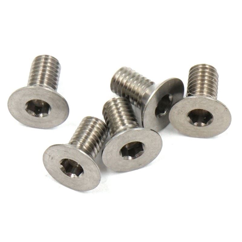 Yeah Racing Titanium Tc4 M3X6Mm High Precision Flat Head Socket Screw 5 Pcs