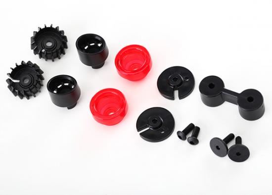 TRAXXAS Tail lights & mounts, exhaust tips & mount, 3x10 screws, 3x