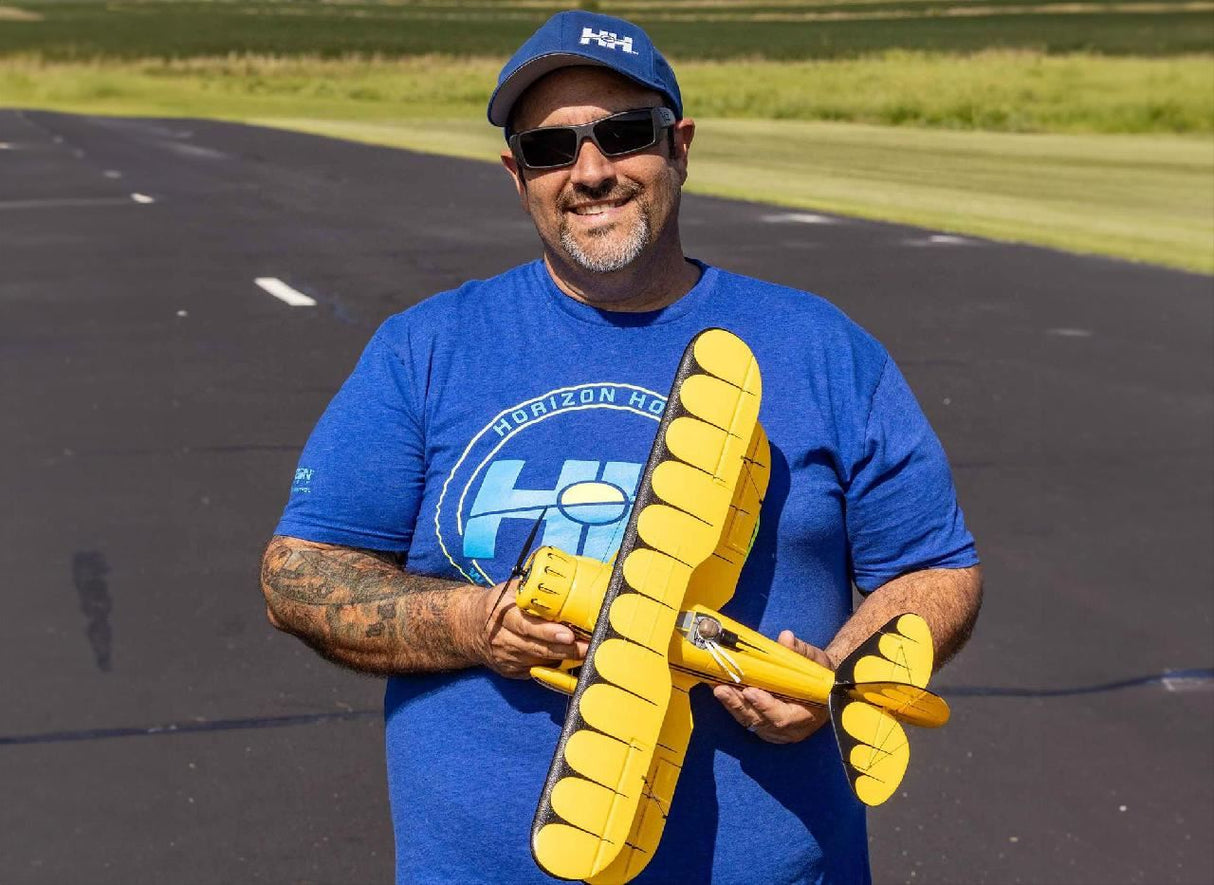 E Flite UMX WACO BNF Basic with AS3X and SAFE Select, Yellow