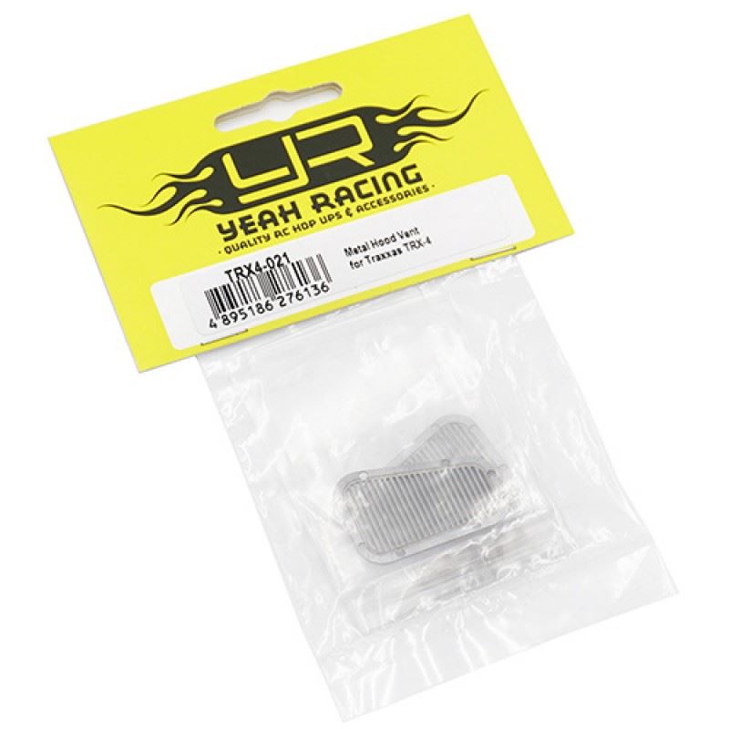 Yeah Racing Stainless Steel Front Hood Vent Plate for Traxxas TRX-4