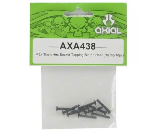 AXIAL Hex Tap Button Head M3x18mm Black (10)