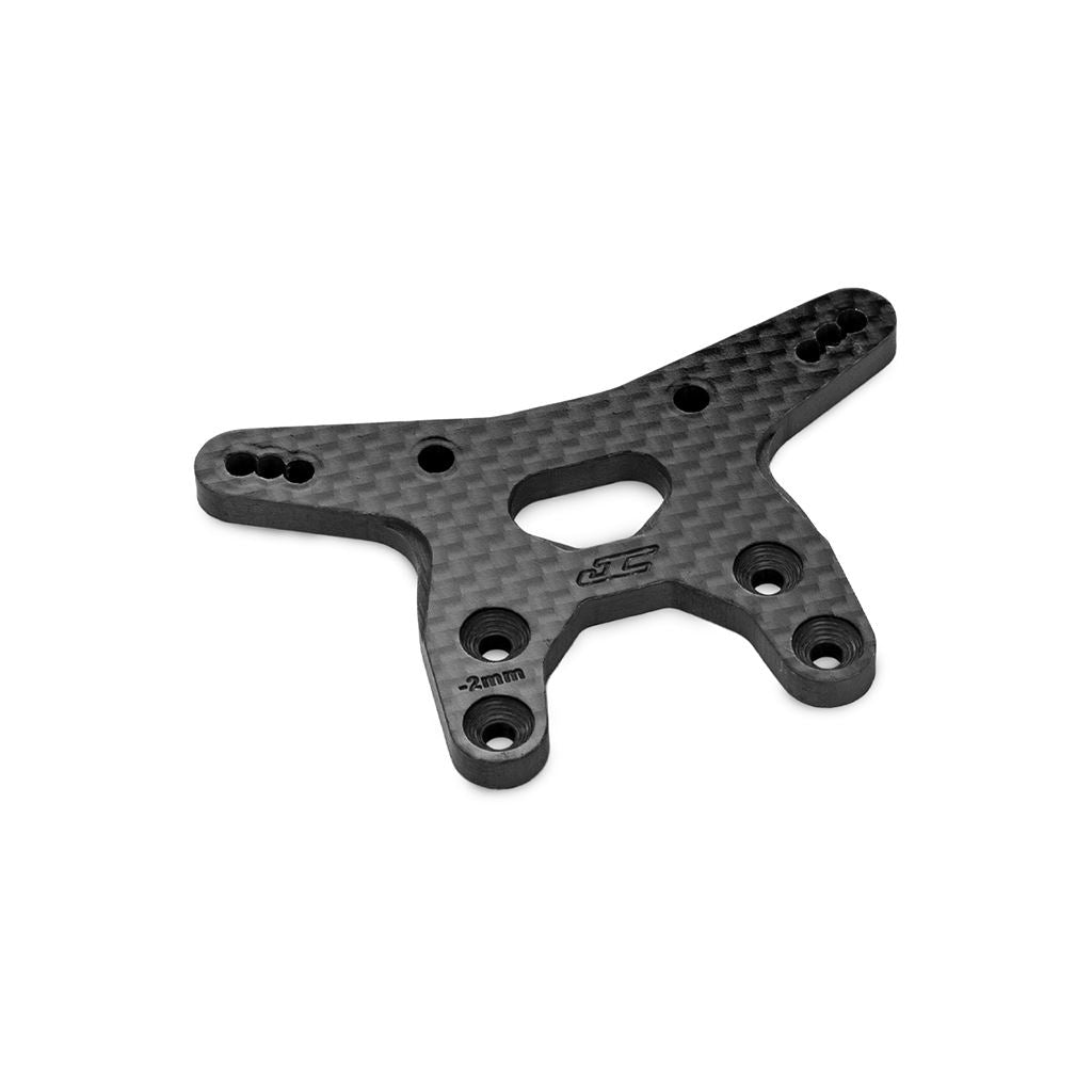 Rc10B7 -2Mm Carbon Fibre Front Shock Tower - Black