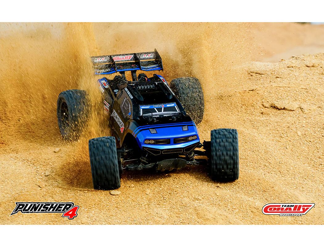 Corally Punisher 4 Brushless 4S Basher Truck Rtr - Blue