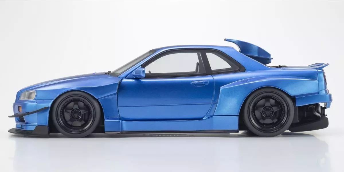 Kyosho 1:18 Samurai Collection Skyline Gt-R R34 Khyzyl Saleem Blue