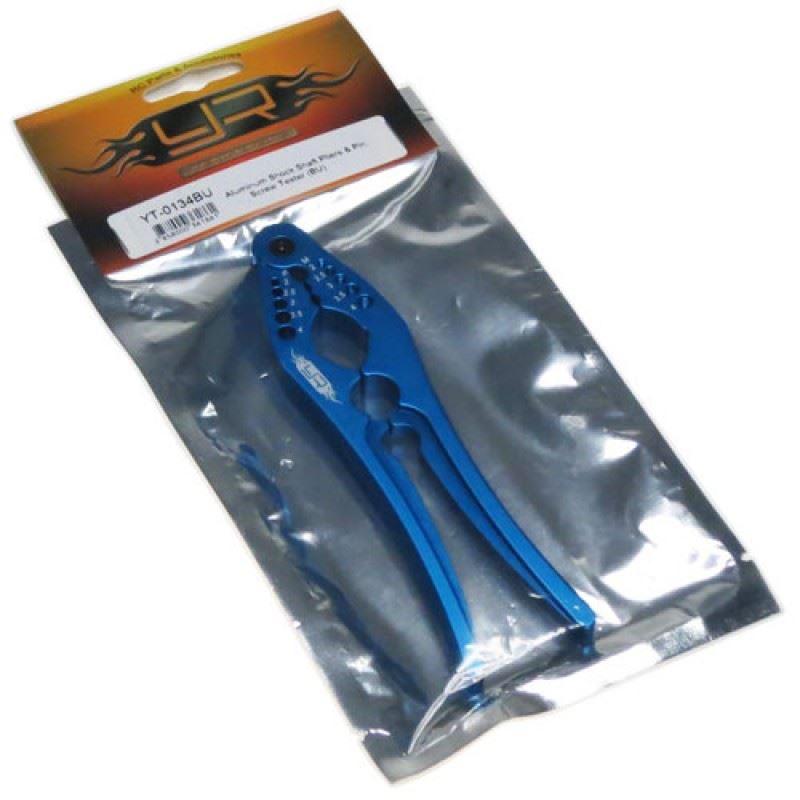 Yeah Racing Aluminum Shock Shaft Pliers & Pin, Screw Tester (BU)