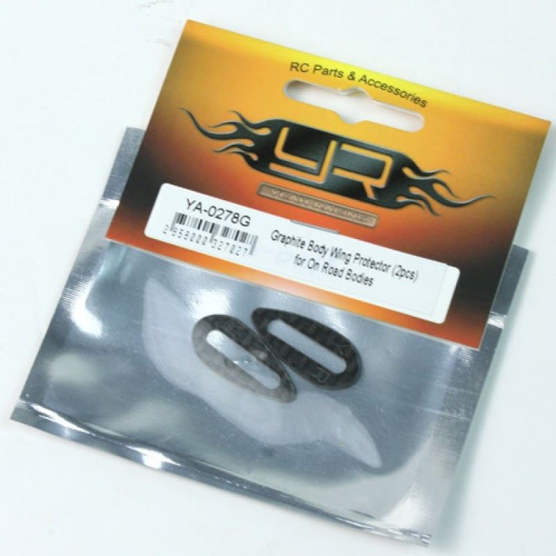 Yeah Racing Graphite Body Wing Protector (2pcs) for On Road Bodies