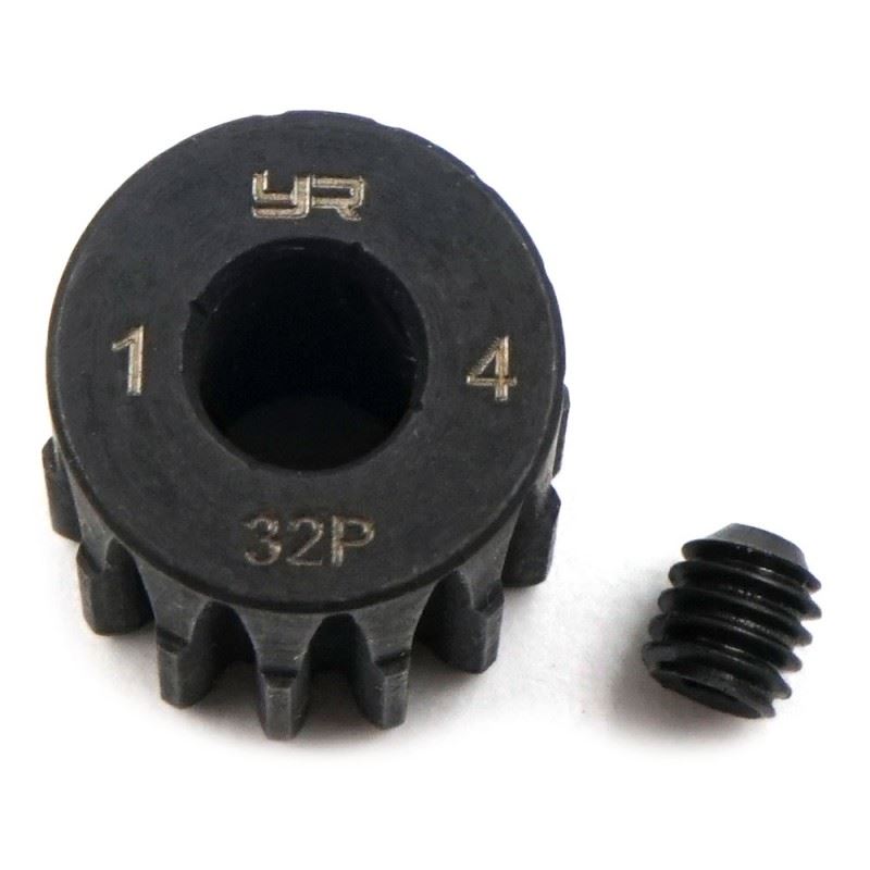 Yeah Racing 32 Pitch 14T HD Steel 5mm Bore Motor Gear Pinion