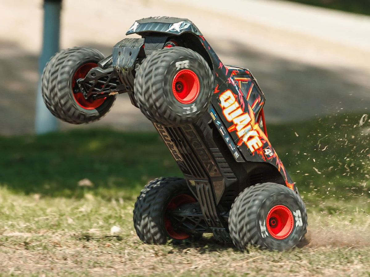 Arrma 1/8 Quake 4S Dsc 4X4 Rtr Monster Truck, Black/Red