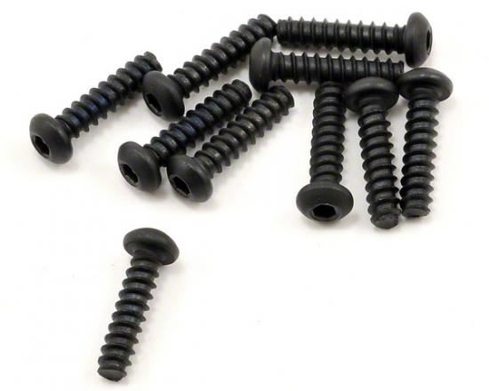AXIAL HexSckt TappingButton Hd M2.6x10mm Blk(10)