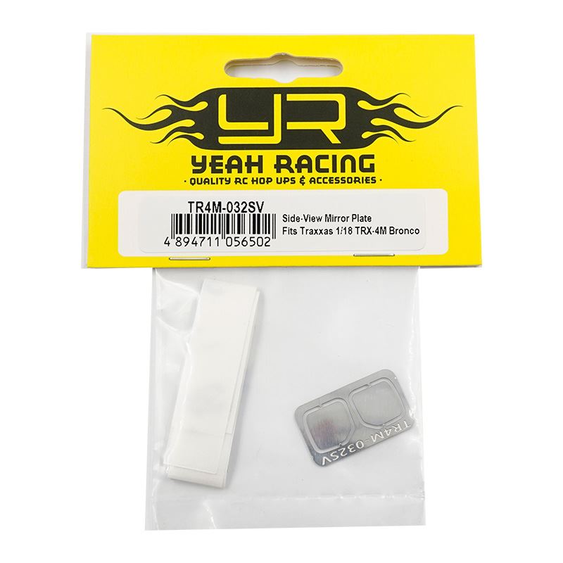 Yeah Racing Side-View Reflective Mirror Plate Fits Traxxas 1/18 TRX-4M Bronco