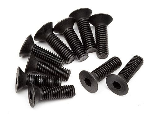 HPI Flat Head Screw M3X10mm(Hex Socket/10Pcs)
